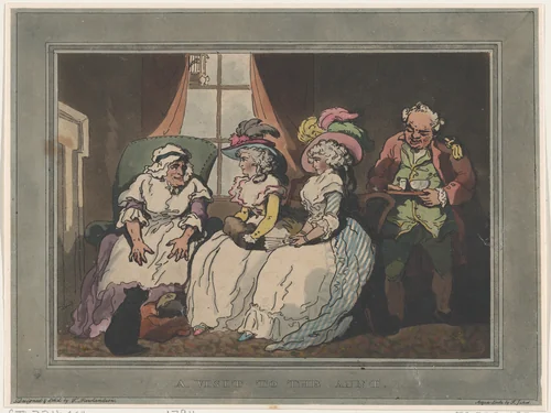 A Visit to the Aunt by Thomas Rowlandson, print, 1794