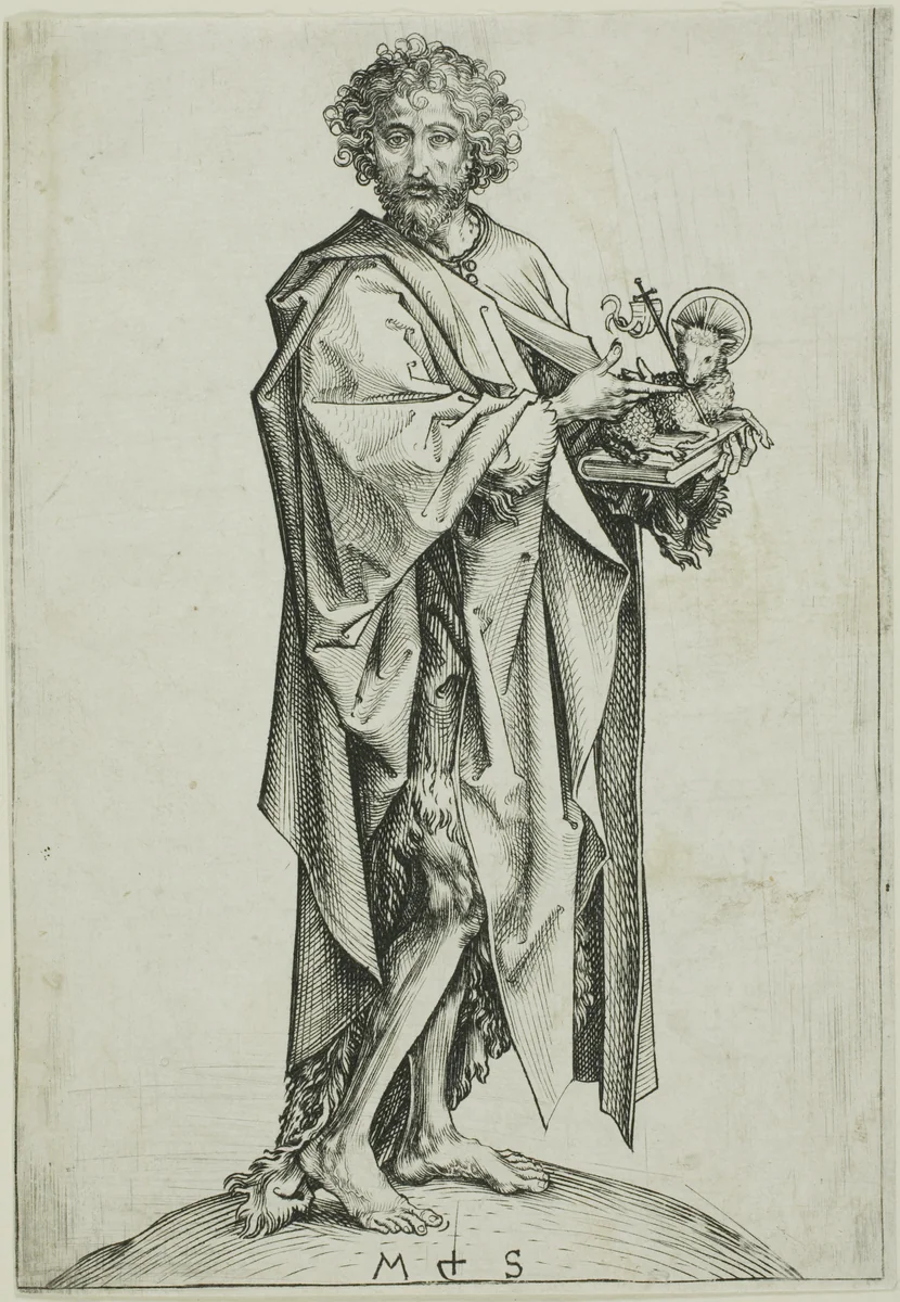 St. John the Baptist by Martin Schongauer, print, 1450-1491