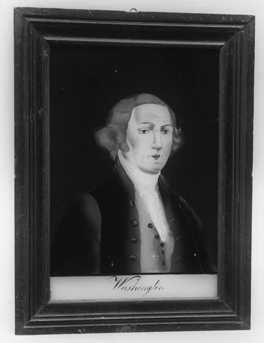 Plaque of George Washington by Gilbert Stuart, artwork, 1776-1830