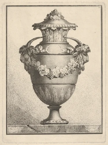 Neoclassical Vase by Benigno Bossi, print, 1764