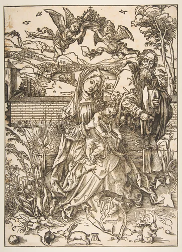 The Holy Family with the Three Hares by Albrecht Dürer, print, 1485-1528