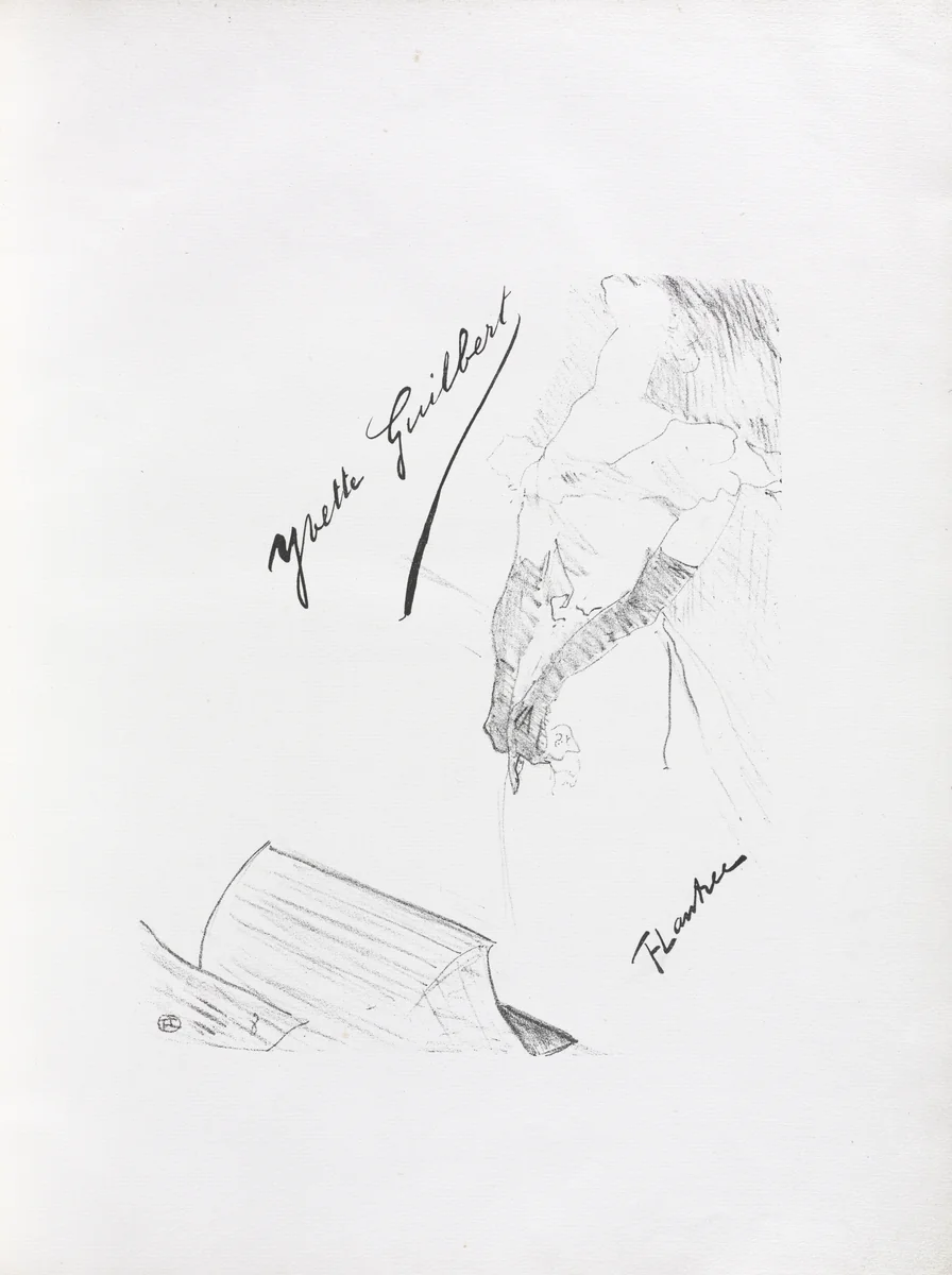 Yvette Guilbert-English Series: Frontispiece by Henri de Toulouse-Lautrec, book, 1898