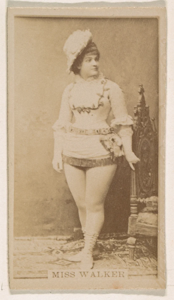 Miss Walker, from the Actresses series (N245) issued by Kinney Brothers to promote Sweet Caporal Cigarettes by Kinney Brothers Tobacco Company, photograph, 1890