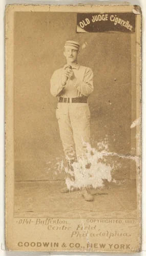Charles G. Buffington, Center Field, Philadelphia, from the Old Judge series (N172) for Old Judge Cigarettes by Goodwin & Company, photograph, 1887