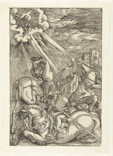 Bekering van Paulus by Unknown, print, 1515-1517