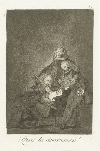 Wat worden zij geplukt! by Francisco de Goya, print, 1797-1799