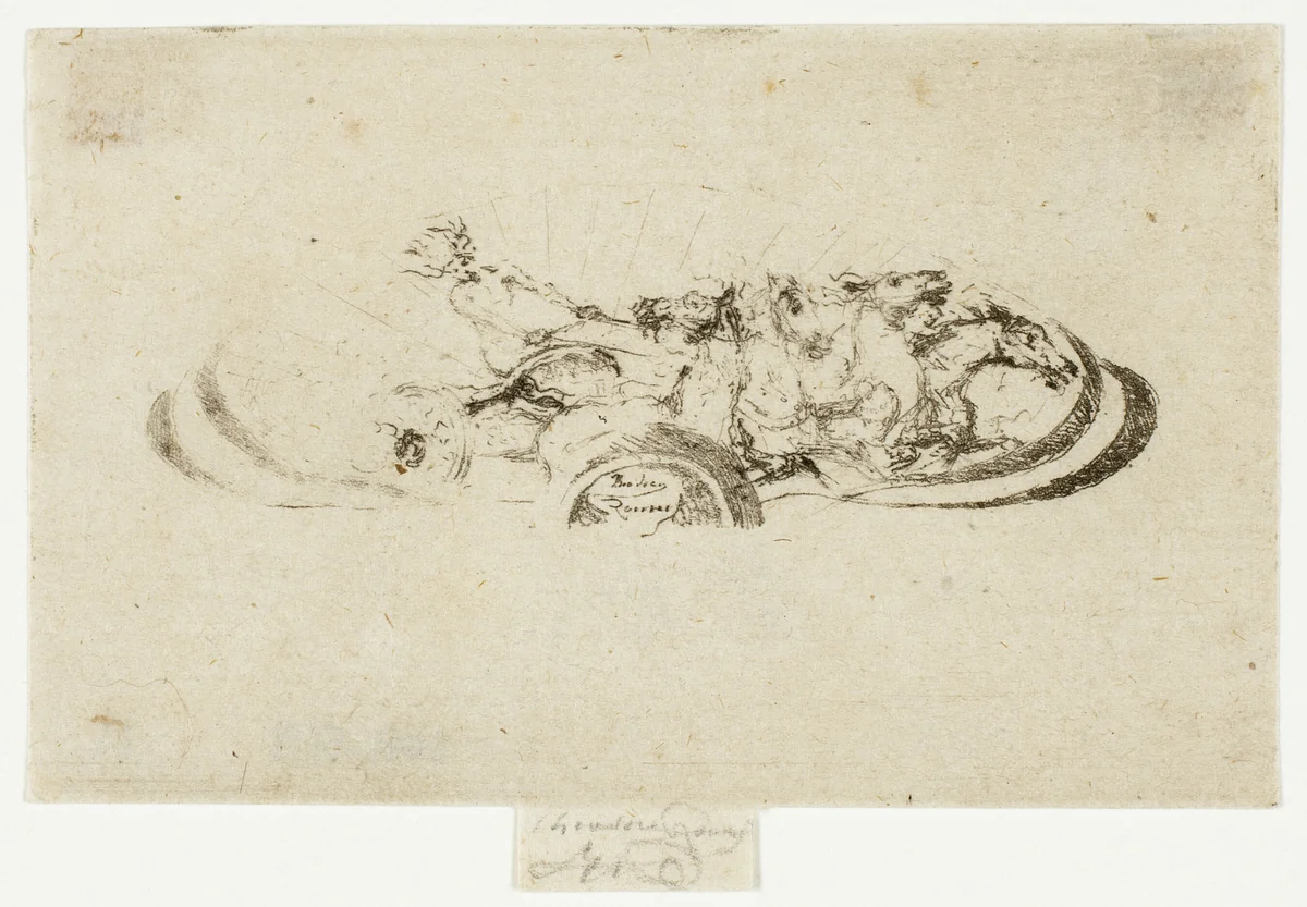 Phaeton, Study for Decoration of a Frame by Theodore Roussel, print, 1907-1908