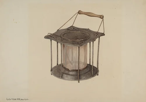 Combined Stove and Lantern by Lester Kausch, index of american design, 1940
