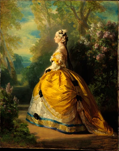 The Empress Eugénie (Eugénie de Montijo, 1826–1920, Condesa de Teba) by Franz Xaver Winterhalter, painting, 1854