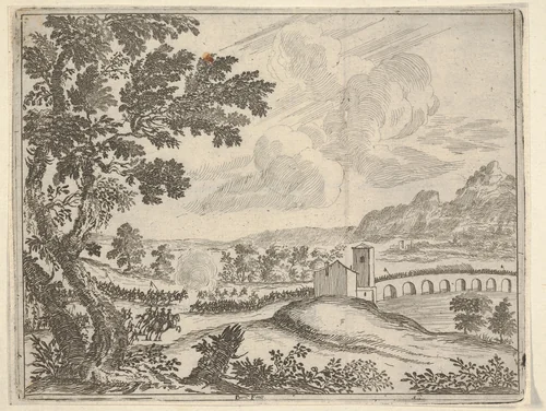 Francesco I d'Este Drives Troops Back Outside of Reggiano, from "L'Idea di un Principe ed Eroe Cristiano in Francesco I d'Este, di Modena e Reggio Duca VIII [...]" by Bartolomeo Fenice, print, 1659