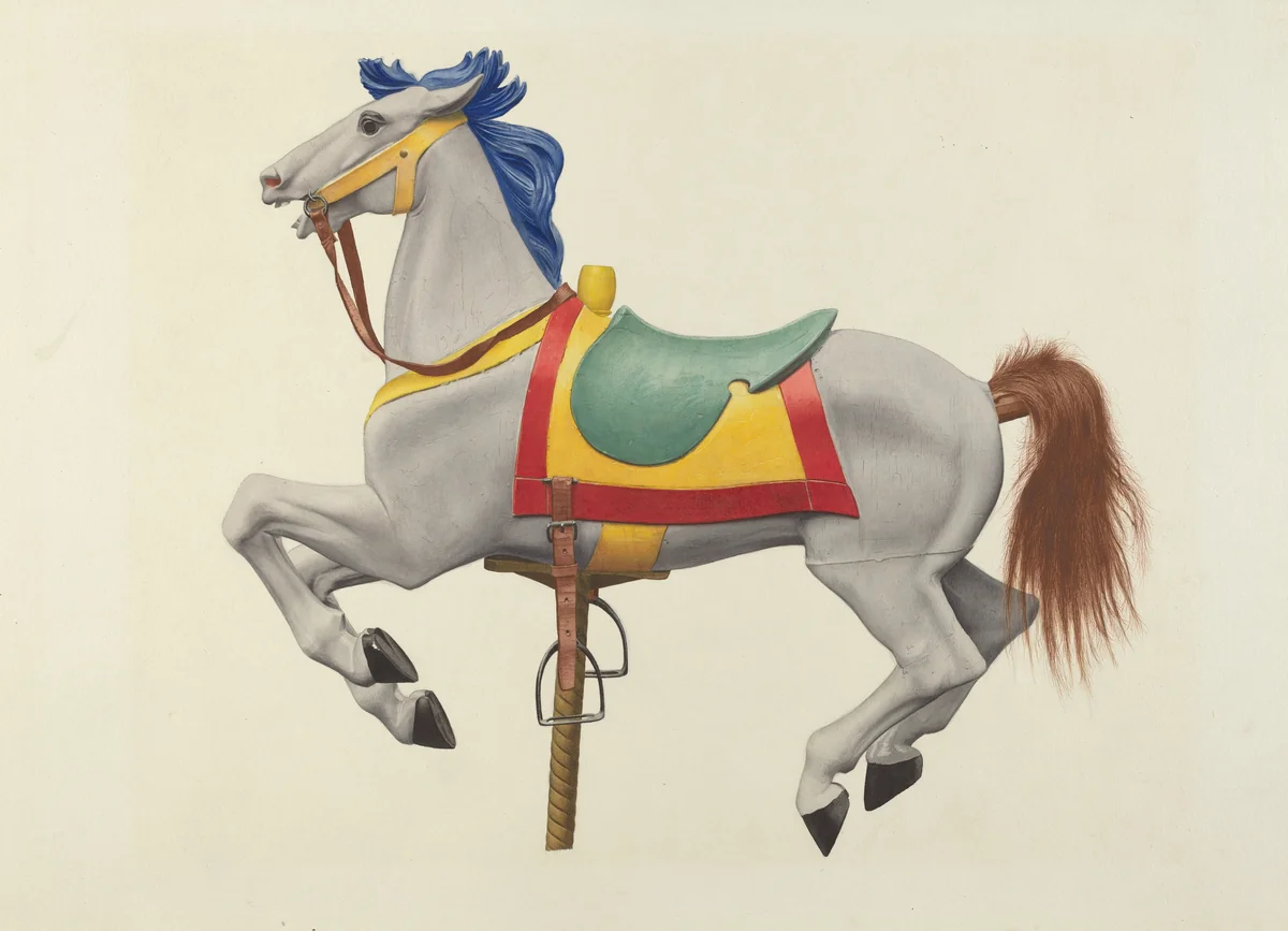 Carousel Horse by American 20th Century, index of american design, 1935-1942
