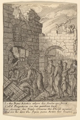 Descent into Hell by Wenceslaus Hollar, print, 1644-1652