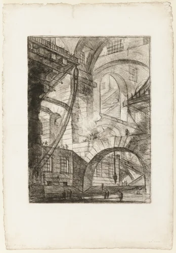 The Smoking Fire, plate 6 from Imaginary Prisons by Giovanni Battista Piranesi, print, 1750-1760