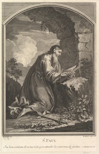 Saint Paul by Michel Aubert, print, 1726