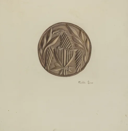 Butter Mold by Franklyn Syres, index of american design, 1938