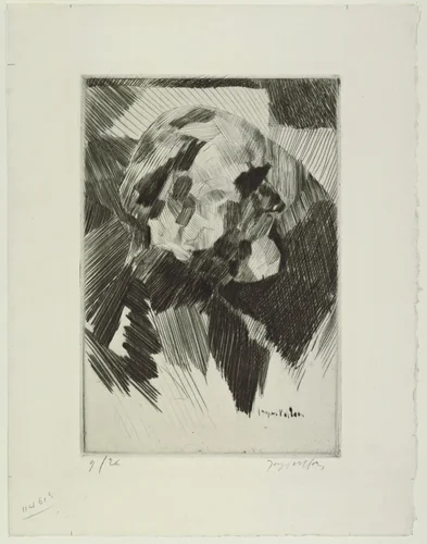 Portrait of E.D. by Jacques Villon, print, 1913