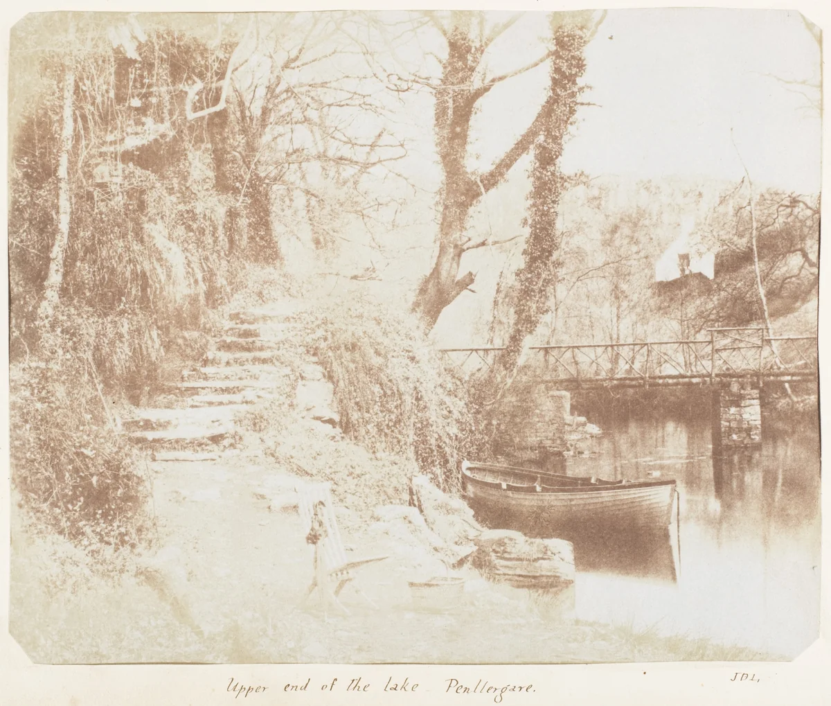 Upper End of the Lake Penllergare by John Dillwyn Llewelyn, photograph, 1853-1856