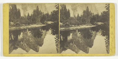 The Three Brothers, Inverted by Carleton Watkins, photograph, 1861-1880