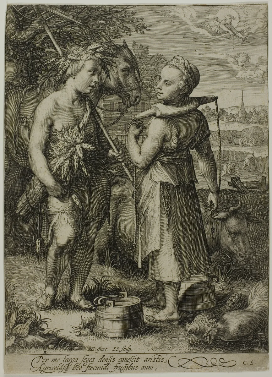 Summer, from The Four Seasons by Jan Saenredam, print, 1601