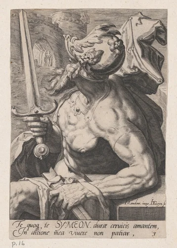 Simeon, from "The Twelve Sons of Jacob" by Jacques de Gheyn II, print, 1584-1594