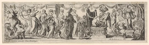 Plate 4 from "Les Grandes Frises" by Pierre Brebiette, print, 1610-1626