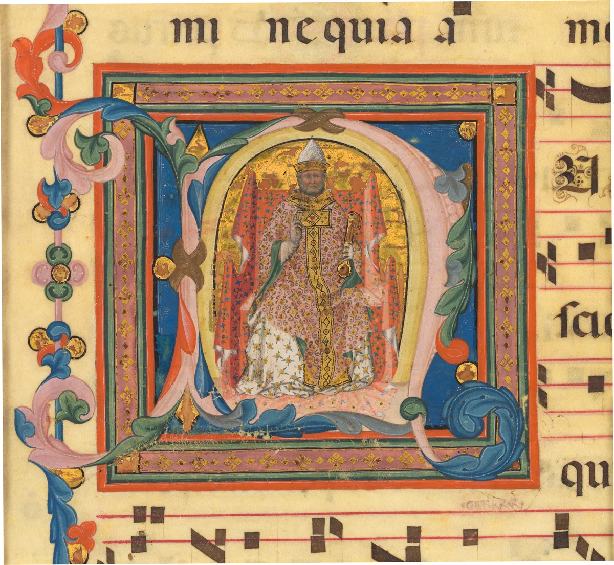 Saint Peter Enthroned by Lippo Vanni, drawing, 1345-1350