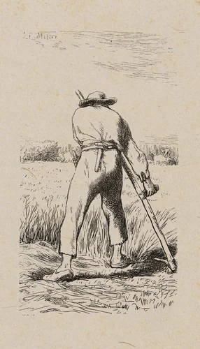 Mower by Jacques Adrien Lavieille
Jean François Millet, print, 1853