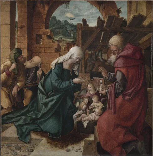 Adoration of the Shepherds by Hans Leonhard Schäufelein, painting, 1505-1515