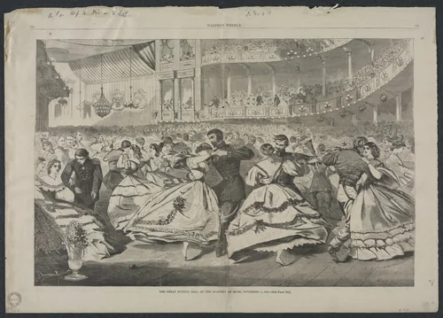 The Great Russian Ball at the Academy of Music, November 5, 1863 by Winslow Homer, print, 1863