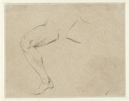 Beenstudie by anonymous, drawing, 1700-1800