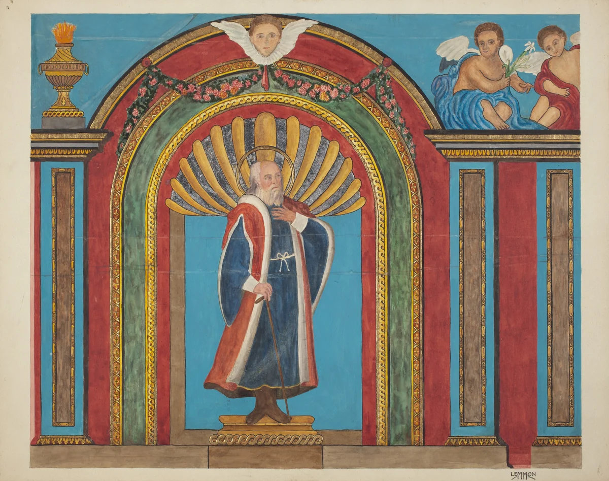 Fragment of Reredos by Warren W. Lemmon, index of american design, 1940