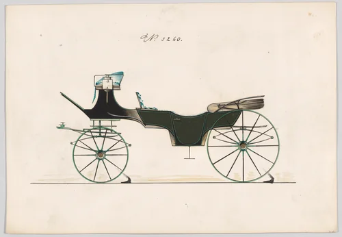 Vis-à-vis/Brett #3260 by Brewster & Co., drawing, 1876