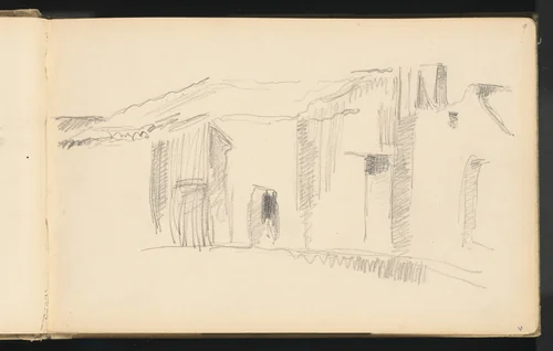Study of Houses by Paul Cezanne, drawing, 1879-1882