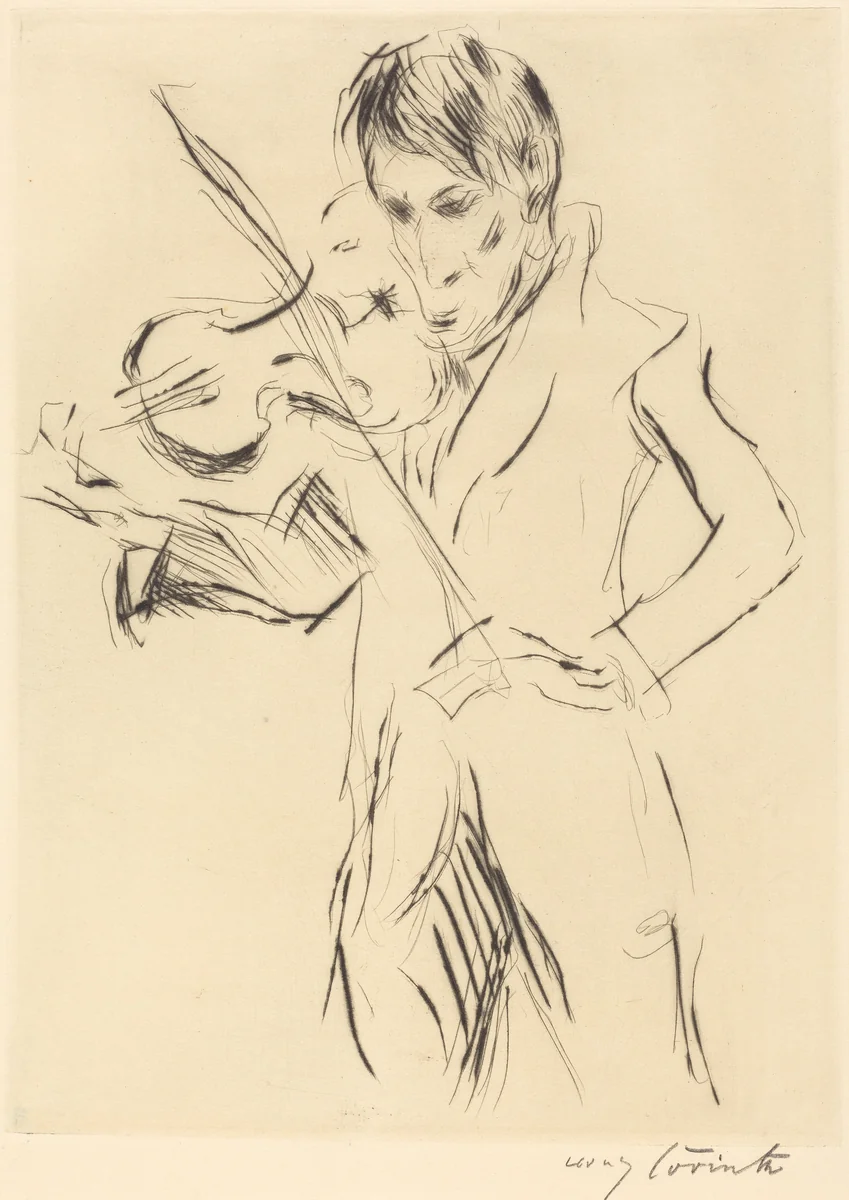 Bildnis Andreas Weissgaerber (Portrait of Andreas Weissgaerber) by Lovis Corinth, print, 1919