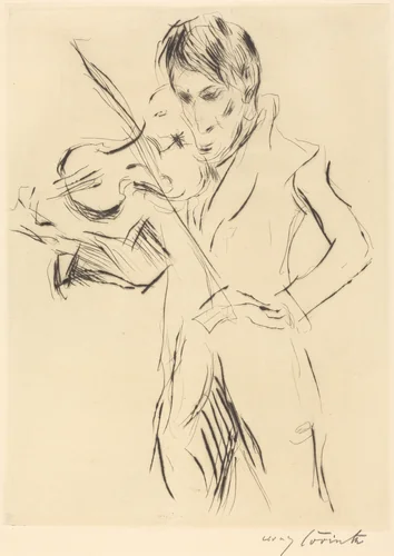 Bildnis Andreas Weissgaerber (Portrait of Andreas Weissgaerber) by Lovis Corinth, print, 1919