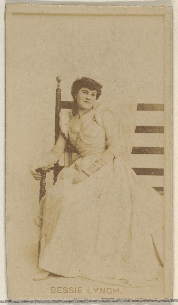Bessie Lynch, from the Actors and Actresses series (N45, Type 8) for Virginia Brights Cigarettes by Allen & Ginter, photograph, 1885-1891