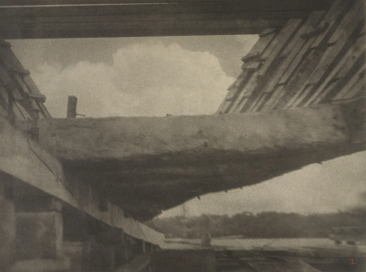 The Skeleton of the Ship, Bath, Maine by Clarence H. White, photograph, 1917