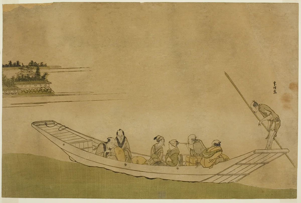 Ferryboat by Katsushika Hokusai (葛飾 北斎), print, 1793-1803