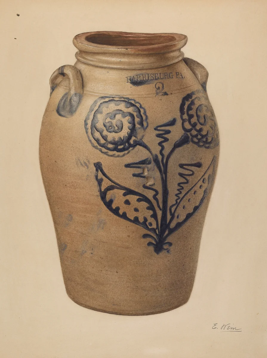 Crock by Elsie Wein, index of american design, 1939