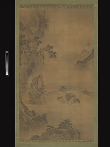 Daoist immortal Li Tieguai receiving a visitor by Unidentified Artist, painting, 1400-1599