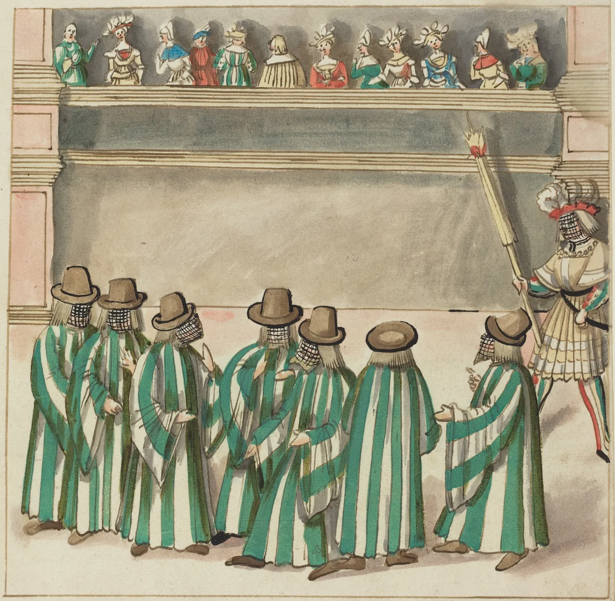 Masquerade by German 16th Century, drawing, 1515