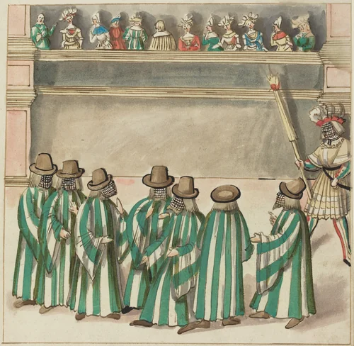 Masquerade by German 16th Century, drawing, 1515