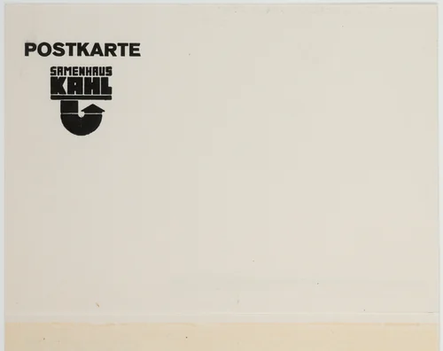 Postkarte Samenhaus Kahl by Robert Michel, design, 1924