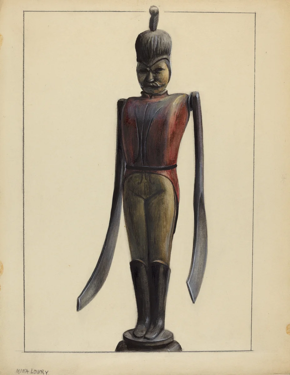 Whirligig by Mina Lowry, index of american design, 1935-1942