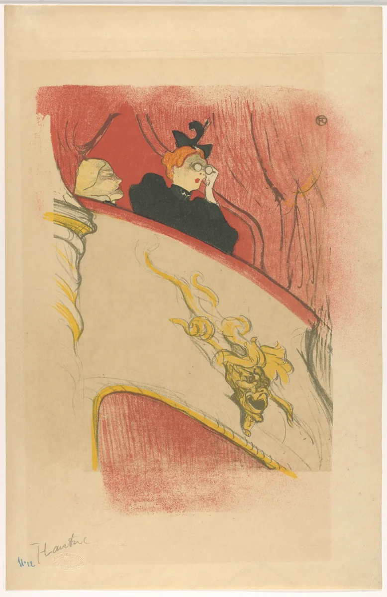 The Box with the Gilded Mask by Henri de Toulouse-Lautrec, print, 1894