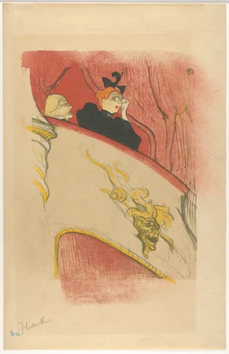 The Box with the Gilded Mask by Henri de Toulouse-Lautrec, print, 1894