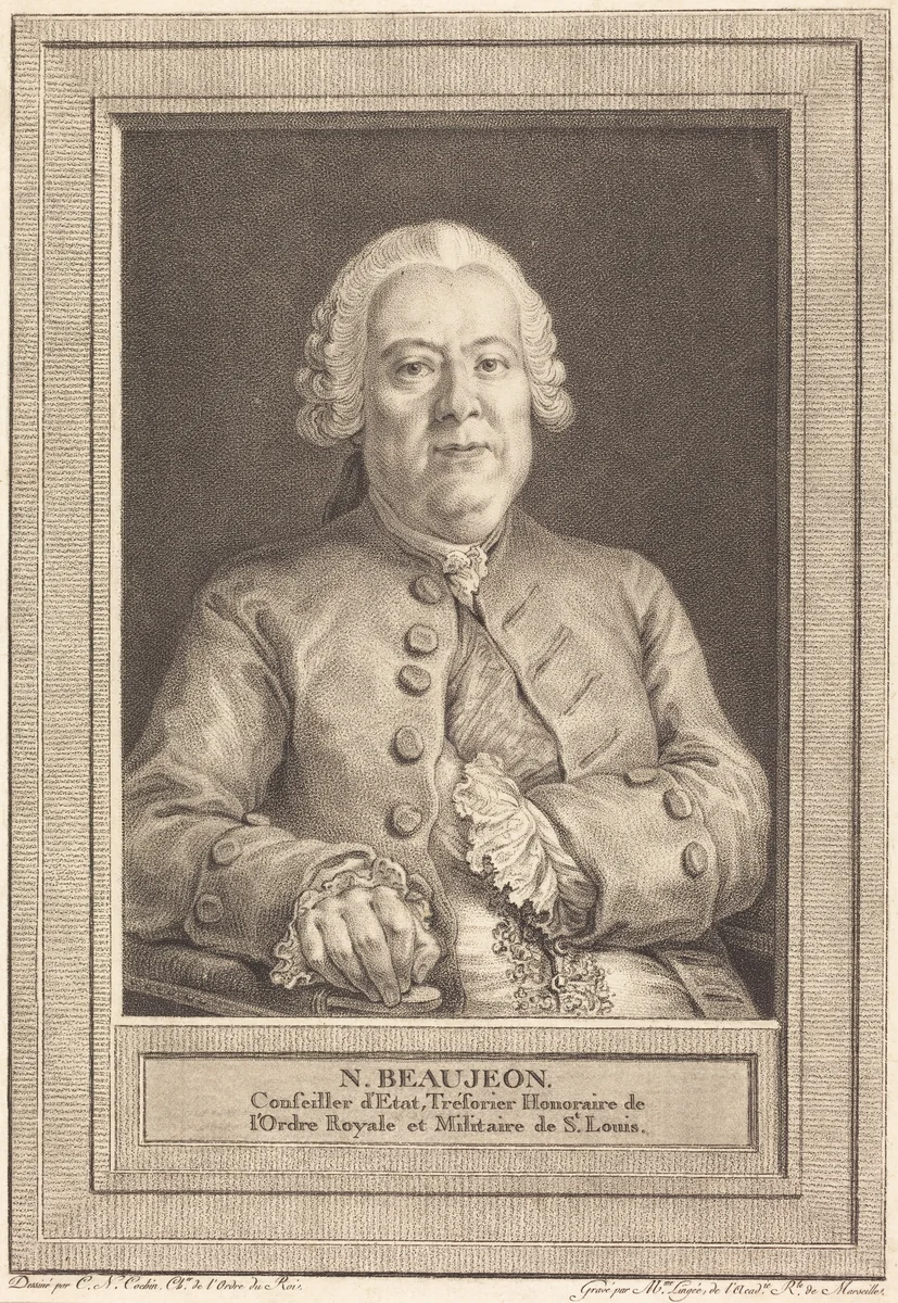 N. Beaujeon by Thérèse-Éléonore Lingée
Charles-Nicolas Cochin II, print, 1753-1833