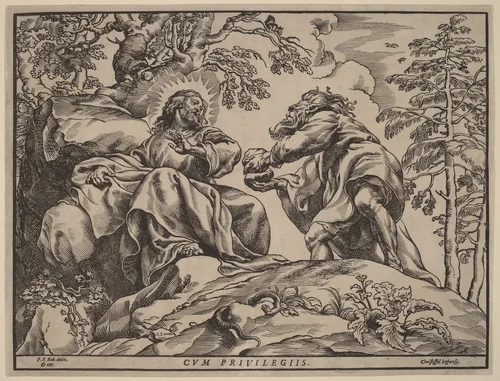 The Temptation of Christ by the Devil by Christoffel Jegher
Peter Paul Rubens, print, 1633