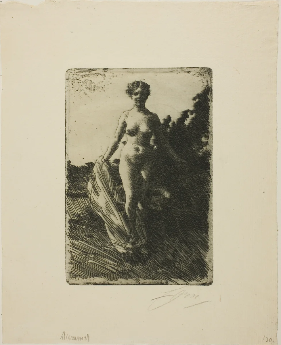 Summer by Anders Zorn, print, 1907