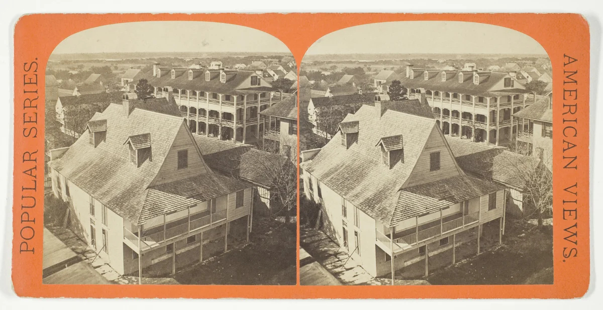 Panorama from Florida House, Looking North West, No. 9646'47 from the series "Views in St. Augustine, Florida" by Anthony & Company, photograph, 1869-1901